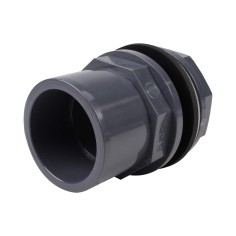 Traversée de réservoir - 63/50 mm  - Mâle/Femelle à coller - Filetée 2'' - PVC Pression 2