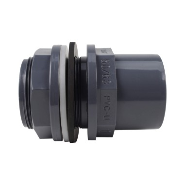 Traversée de réservoir - 63/50 mm  - Mâle/Femelle à coller - Filetée 2'' - PVC Pression