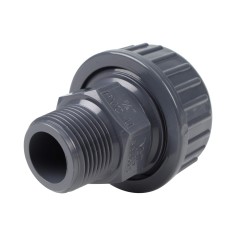 Union trois pièces mixte - 25 mm Femelle à coller - Filetée mâle 3/4'' -  PVC Pression 2