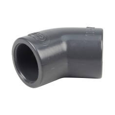 Coude 45° FF - 16 mm  - Femelle à coller - PVC pression