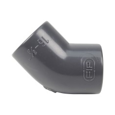 Coude 45° FF - 16 mm  - Femelle à coller - PVC pression 2