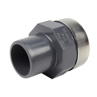 Embout mixte - 25/20 mm - Mâle/Femelle à coller - Taraudé 3/4'' - PVC Pression