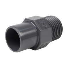 Embout mixte - 20/16 mm - Mâle/Femelle à coller - Fileté 1/2'' - PVC Pression