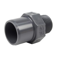 Embout mixte - 25/20 mm - Mâle/Femelle à coller - Fileté 1/2'' - PVC Pression