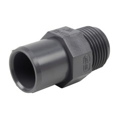 Embout mixte - 16/12 mm - Mâle/Femelle à coller - Fileté 3/8'' - PVC Pression