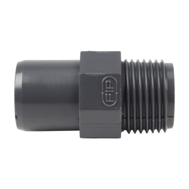 Embout mixte - 16/12 mm - Mâle/Femelle à coller - Fileté 3/8'' - PVC Pression