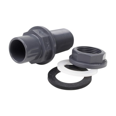 Traversée de réservoir - 25/20 mm  - Mâle/Femelle à coller - Filetée 3/4'' - PVC Pression