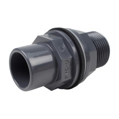 Traversée de réservoir - 32/25 mm  - Mâle/Femelle à coller - Filetée 1'' - PVC Pression