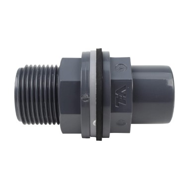Traversée de réservoir - 32/25 mm  - Mâle/Femelle à coller - Filetée 1'' - PVC Pression