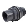 Traversée de réservoir - 40/32 mm  - Mâle/Femelle à coller - Filetée 1''1/4 - PVC Pression