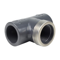 Té mixte 90° - 20 mm Femelle à coller / Femmelle taraudé 1/2'' - PVC Pression