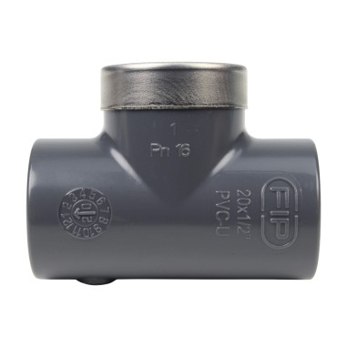Té mixte 90° - 20 mm Femelle à coller / Femmelle taraudé 1/2'' - PVC Pression