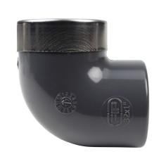 Coude mixte 90° - 32 mm Femelle à coller / Tauraudé 1'' - PVC pression 2