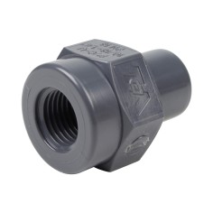 Embout mixte - 16/10 mm - Mâle/Femelle à coller - Taraudé 1/4'' - PVC Pression