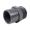 Embout mixte - 40/32 mm - Mâle/Femelle à coller - Fileté 1'1/4' - PVC Pression