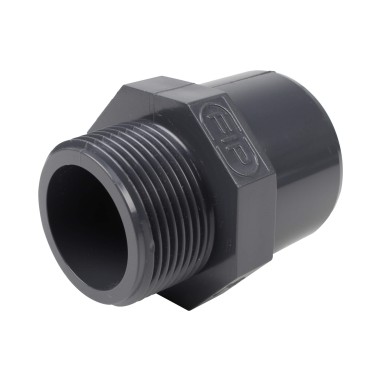 Embout mixte - 50/40 mm - Mâle/Femelle à coller - Fileté 1''1/4 - PVC Pression