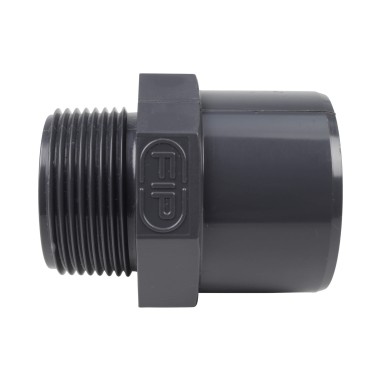 Embout mixte - 50/40 mm - Mâle/Femelle à coller - Fileté 1''1/4 - PVC Pression