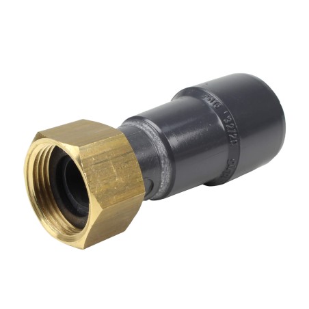 Douille de raccordement - 25 mm Femelle à coller / Femelle taraudée 3/4'' - Écrou laiton - PVC Pression