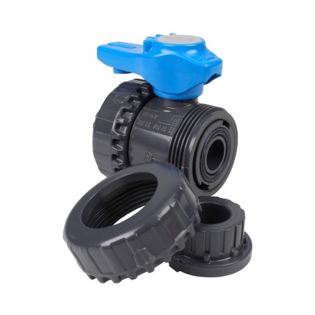 Vanne piscine - 16 mm - Femelle à coller - Joint EPDM - PVC pression