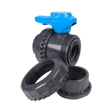 Vanne piscine - 50 mm - Femelle à coller - Joint EPDM - PVC pression