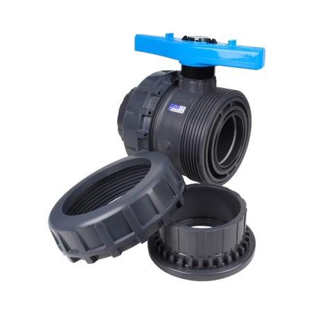 Vanne piscine - 110 mm - Femelle à coller - Joint EPDM - PVC pression