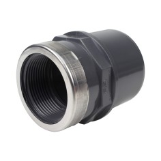 Embout mixte - 63/50 mm - Mâle/Femelle à coller - Taraudé 1''1/2 - PVC Pression