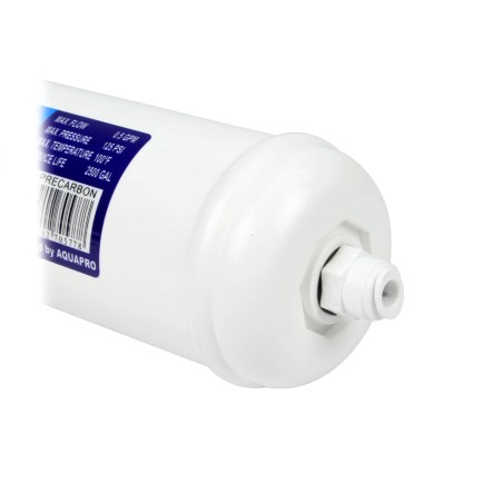 Cartouche en ligne pré-filtre charbon APC AQUAPRO 12'' raccords rapides 1/4''