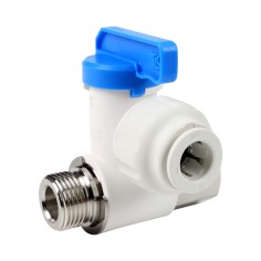 Prise d'eau 3/8'' M/F avec robinet pour tube 3/8''