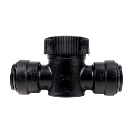 Robinet d'arrêt d'urgence - Raccord rapide 15 mm