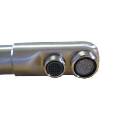 Robinet dauphin 3 voies - Nickel brossé - 002836 - Copyright Waterconcept