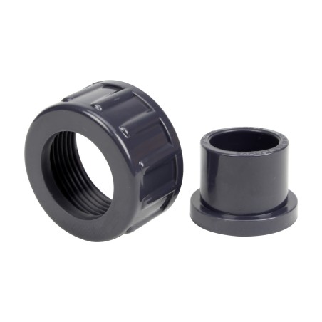 Demi union trois pièces pour débitmètre à ludion 20 mm