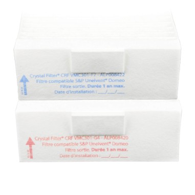 Kit filtre à air G4/F7 compatible VMC S&P Unelvent® Domeo et Equation® Atacama