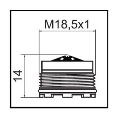 Aérateur caché TJ M18,5x1 - 7L/min - avec cle 2