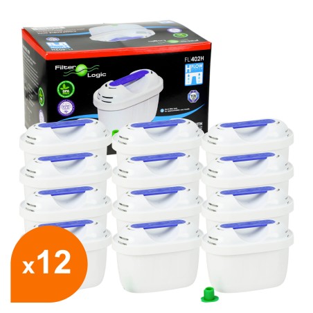 Cartouche compatible Brita Maxtra - Filtre carafe filtrante FL-402H (lot de 12)