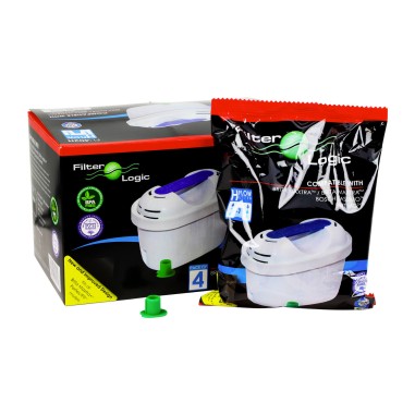 Carafe filtrante blanche + 13 cartouches filtrantes compatibles Brita Maxtra