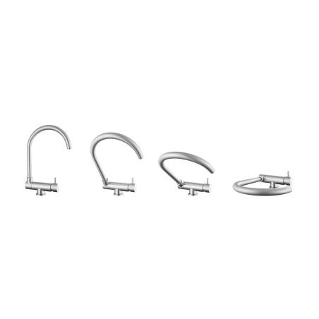 Robinet 3 voies Arches Nickel Brossé + Kit de filtration HRC-WM2000/201