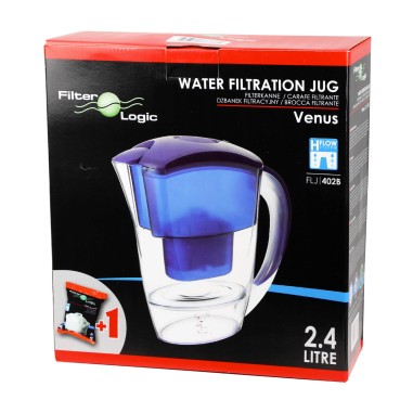 Carafe filtrante bleue 2,4 litres 1 cartouche offerte - FJ402B