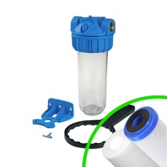 Carter porte filtre 3P 10'' Senior entrée/sortie 3/4'' femelle