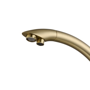 Robinet mitigeur 3 voies - Everglades - Or brossé