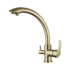 Robinet mitigeur 3 voies - Everglades - Or brossé