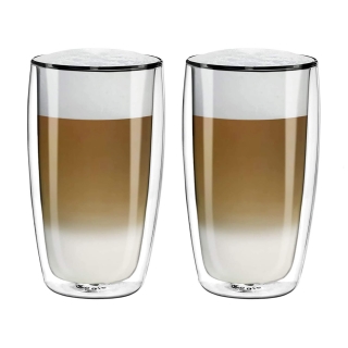 Tasses / verres à café latté en verre double paroi - Filter Logic® CFL-670B