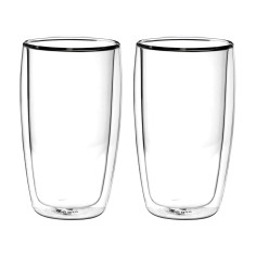 Tasses / verres à café latté en verre double paroi - Filter Logic® CFL-670B 2