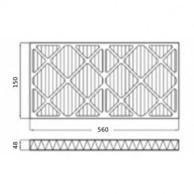 Filtre à air F7 pour VMC S&P Unelvent® CAD HE 575 AFR 575V