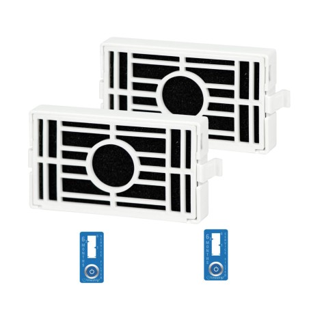 Filtre à air antibactérien Crystal Filter® ANT001 CFR AIR001 pour frigo Whirlpool Pack de 2