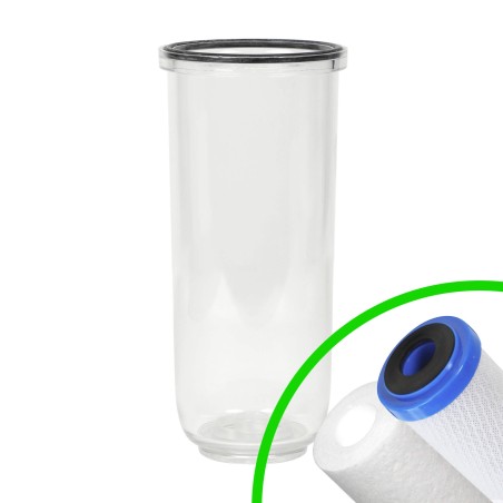 Cuve transparente porte filtre carter P/SENIOR 3P-SX-TS 10'' DOE Atlas Filtri