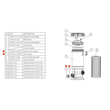 Bouchon de vidange FHPS-01-A-06/07 pour carter Crystal Filter® FHP-01
