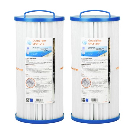 Filtre SPCF-210 - Crystal Filter® - Compatible Filtrinov® MX18 MX25 GS14 (lot de 2) - Cartouche filtre piscine