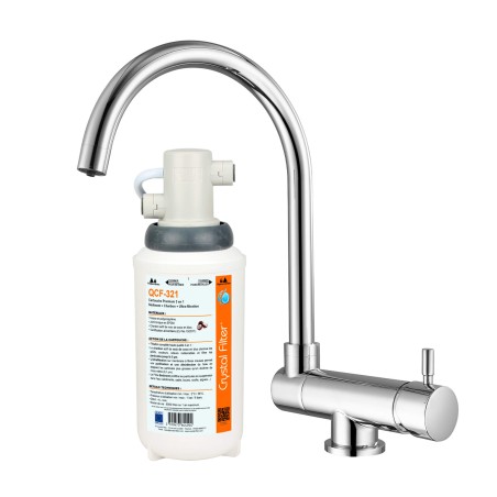 Robinet 3 voies rabattable Arches Chrome + Kit de filtration QCF-3001/321 - PROMO