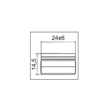 Aérateur rectangulaire 24x6 mm - 004043 - Copyright Waterconcept