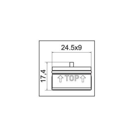 Aérateur rectangulaire 24,5x9 mm - 004047 - Copyright Waterconcept